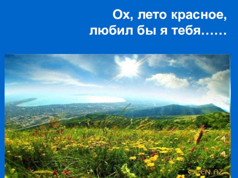 Ох, лето красное! любил бы я тебя….